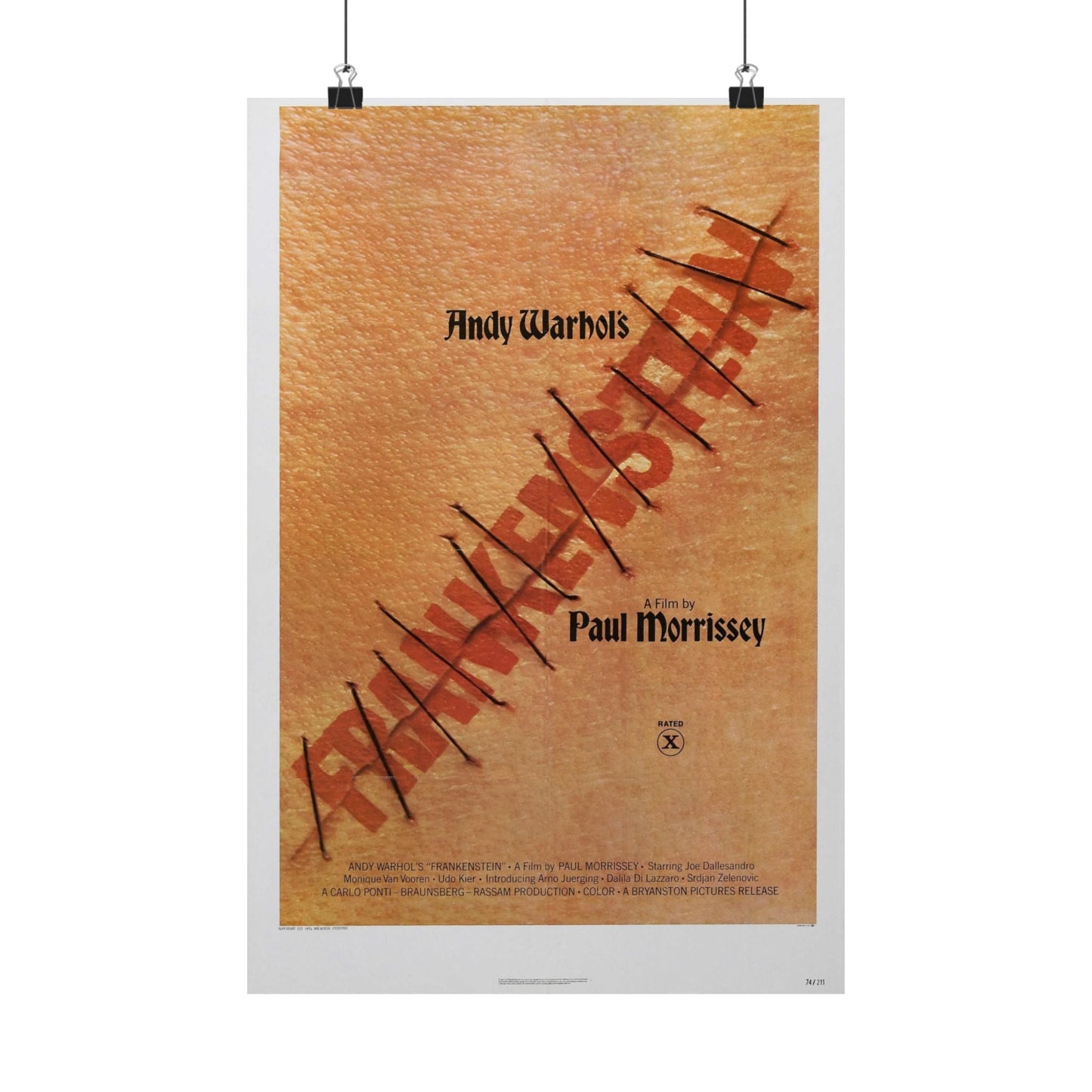 ANDY WARHOL'S FRANKENSTEIN 1973 - Paper Movie Poster-12″ x 18″-The Sticker Space