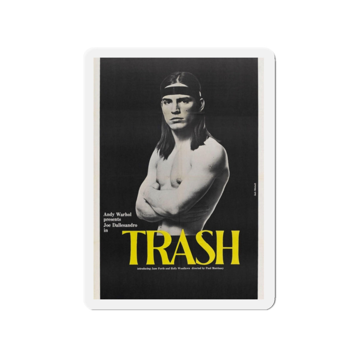 ANDY WARHOL'S TRASH 1970 Movie Poster - Die-Cut Magnet-2" x 2"-The Sticker Space