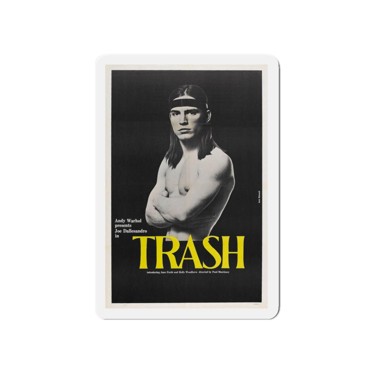 ANDY WARHOL'S TRASH 1970 Movie Poster - Die-Cut Magnet-5" x 5"-The Sticker Space