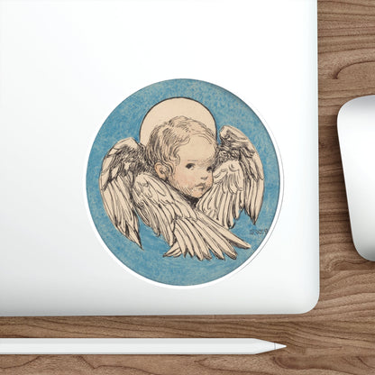 Angel, A Child's Prayer interior book illustration, 1926 (Magazine Illustration) STICKER Vinyl Die-Cut Decal-The Sticker Space