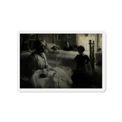 Angel Girl, American Boy magazine interior illustration, 1909 (Magazine Illustration) Refrigerator Magnet 3 Inch - The Sticker Space