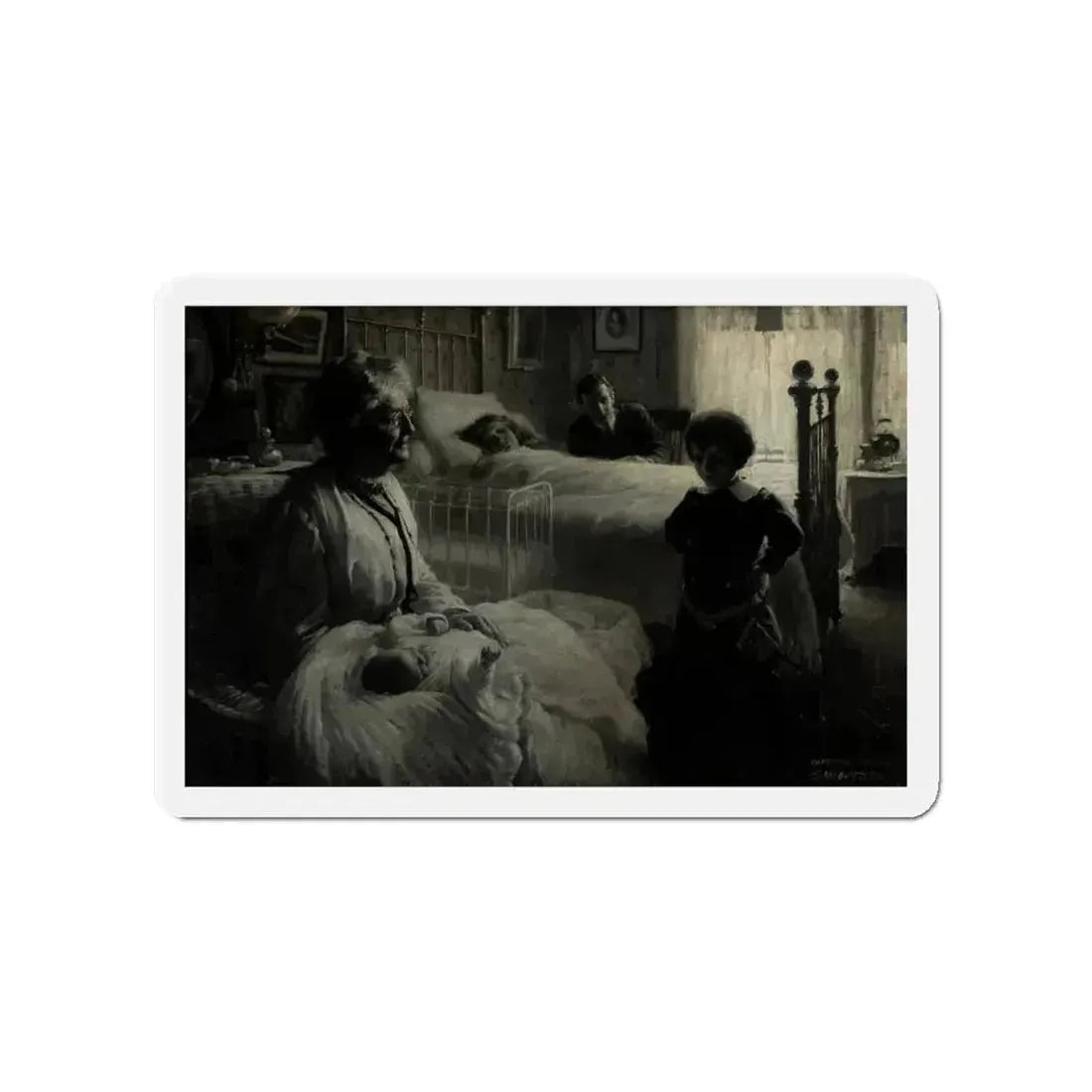 Angel Girl, American Boy magazine interior illustration, 1909 (Magazine Illustration) Refrigerator Magnet 4 Inch - The Sticker Space