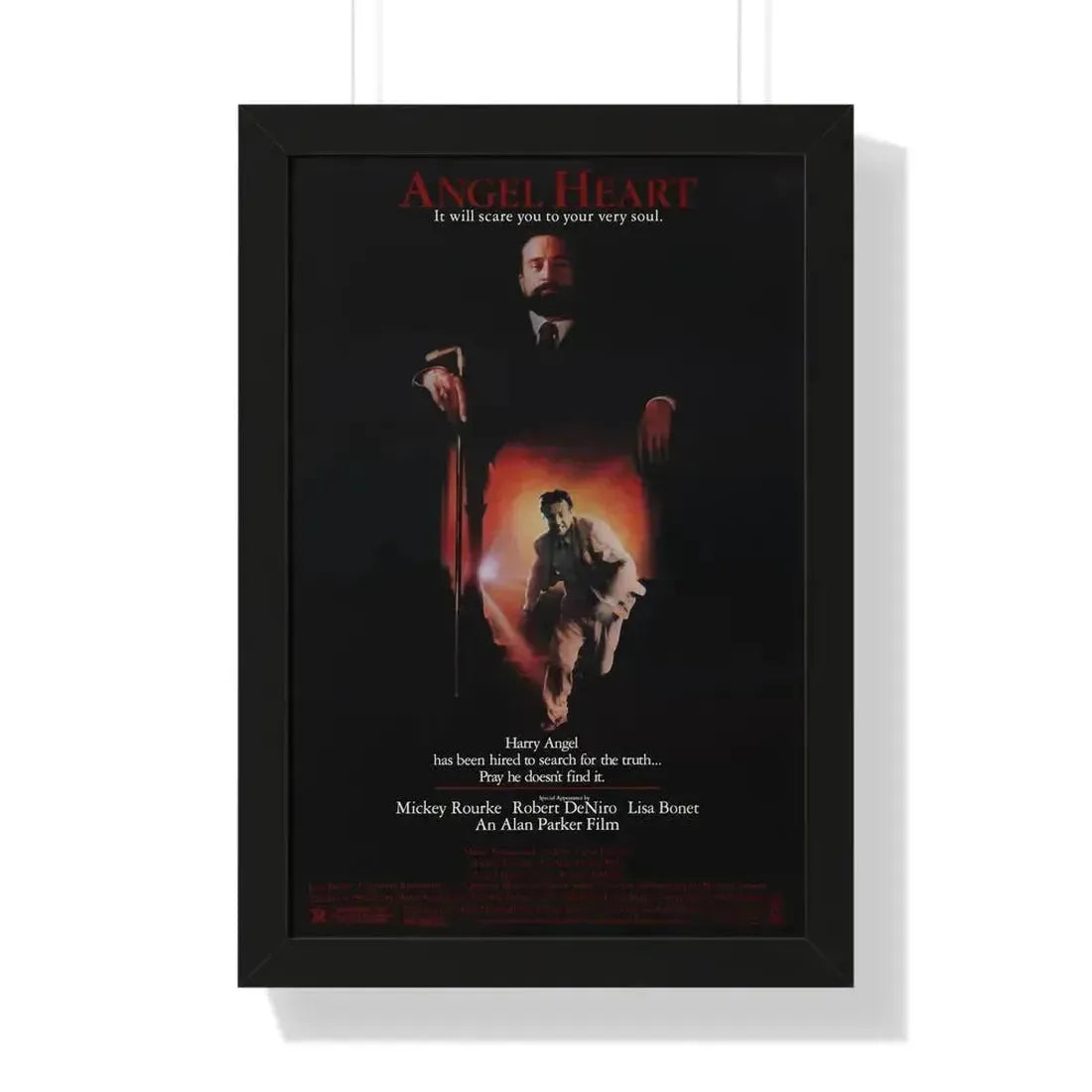 ANGEL HEART 1987 - Framed Movie Poster 16″ x 24″ Black - The Sticker Space