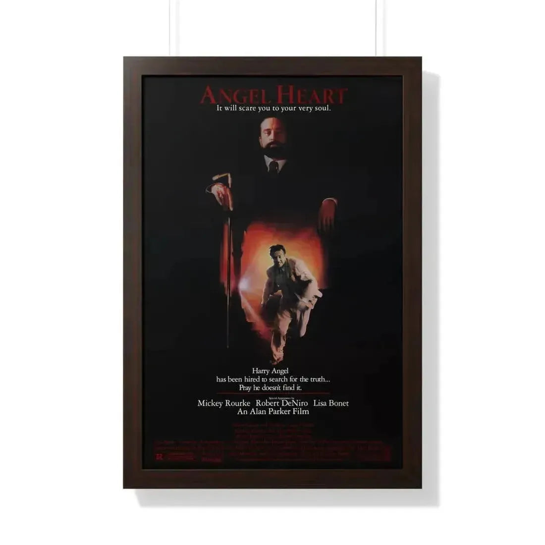 ANGEL HEART 1987 - Framed Movie Poster 20" x 30" Walnut - The Sticker Space