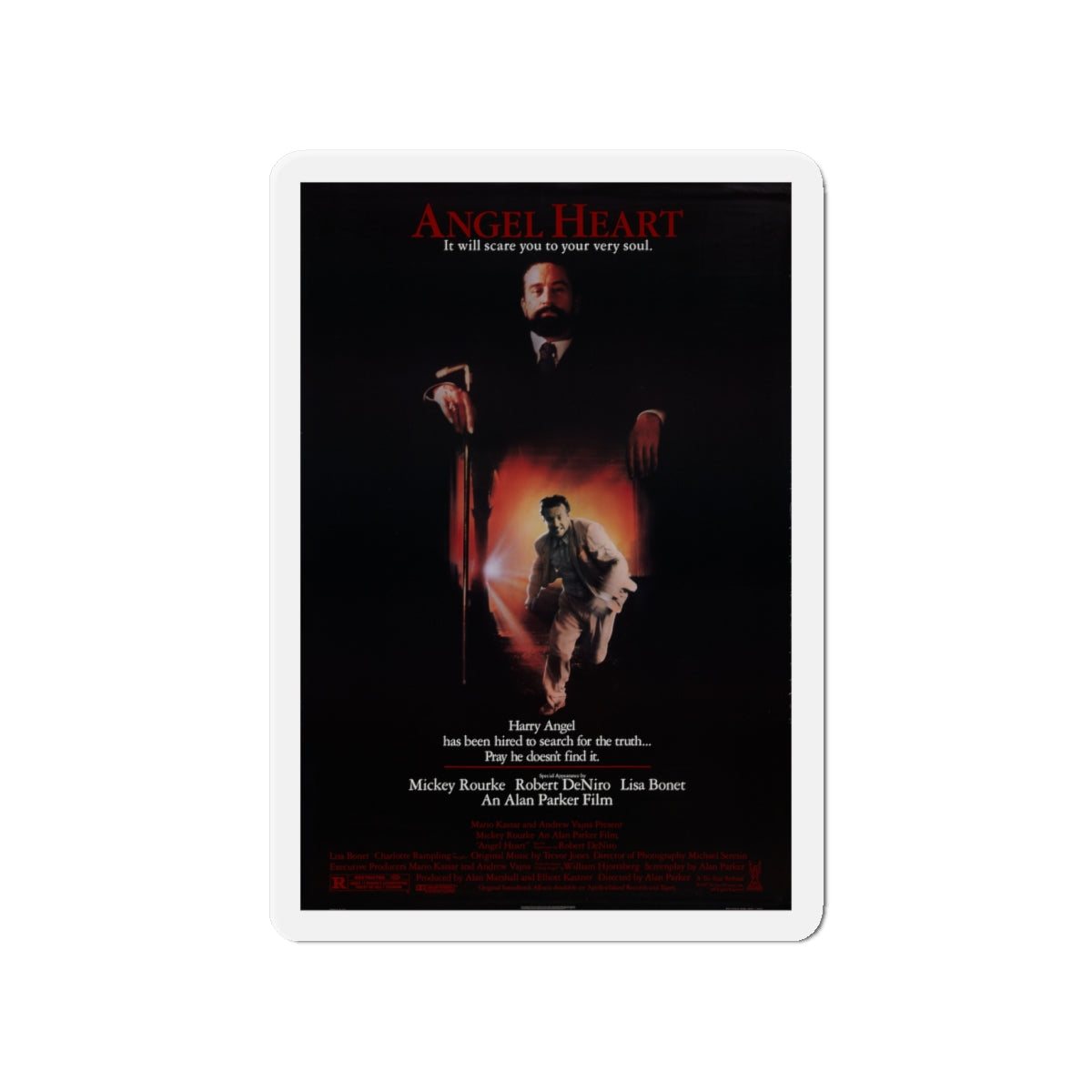 ANGEL HEART 1987 Movie Poster - Die-Cut Magnet-4" x 4"-The Sticker Space