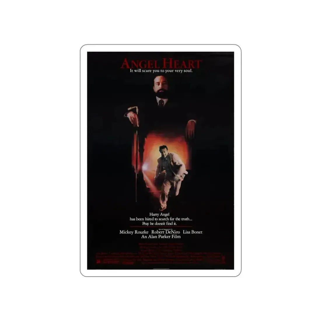 ANGEL HEART 1987 Movie Poster STICKER Vinyl Die-Cut Decal 3 Inch - The Sticker Space