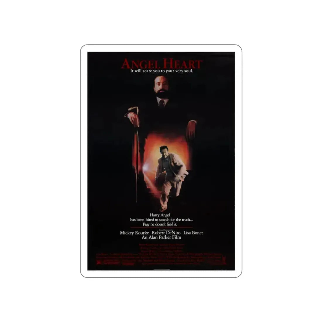 ANGEL HEART 1987 Movie Poster STICKER Vinyl Die-Cut Decal 3 Inch - The Sticker Space