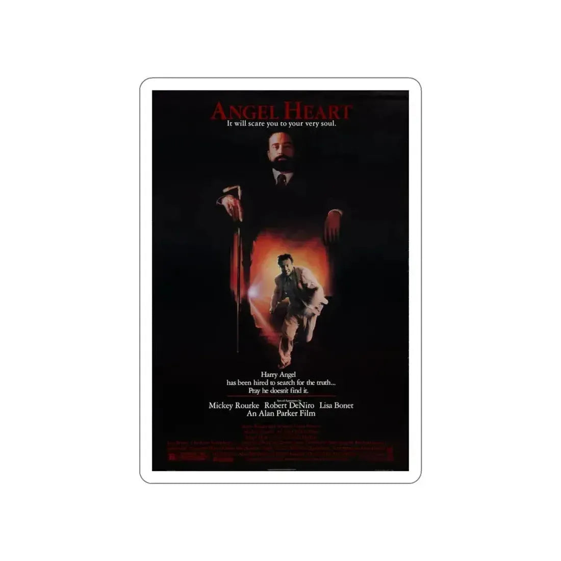 ANGEL HEART 1987 Movie Poster STICKER Vinyl Die-Cut Decal 4 Inch - The Sticker Space