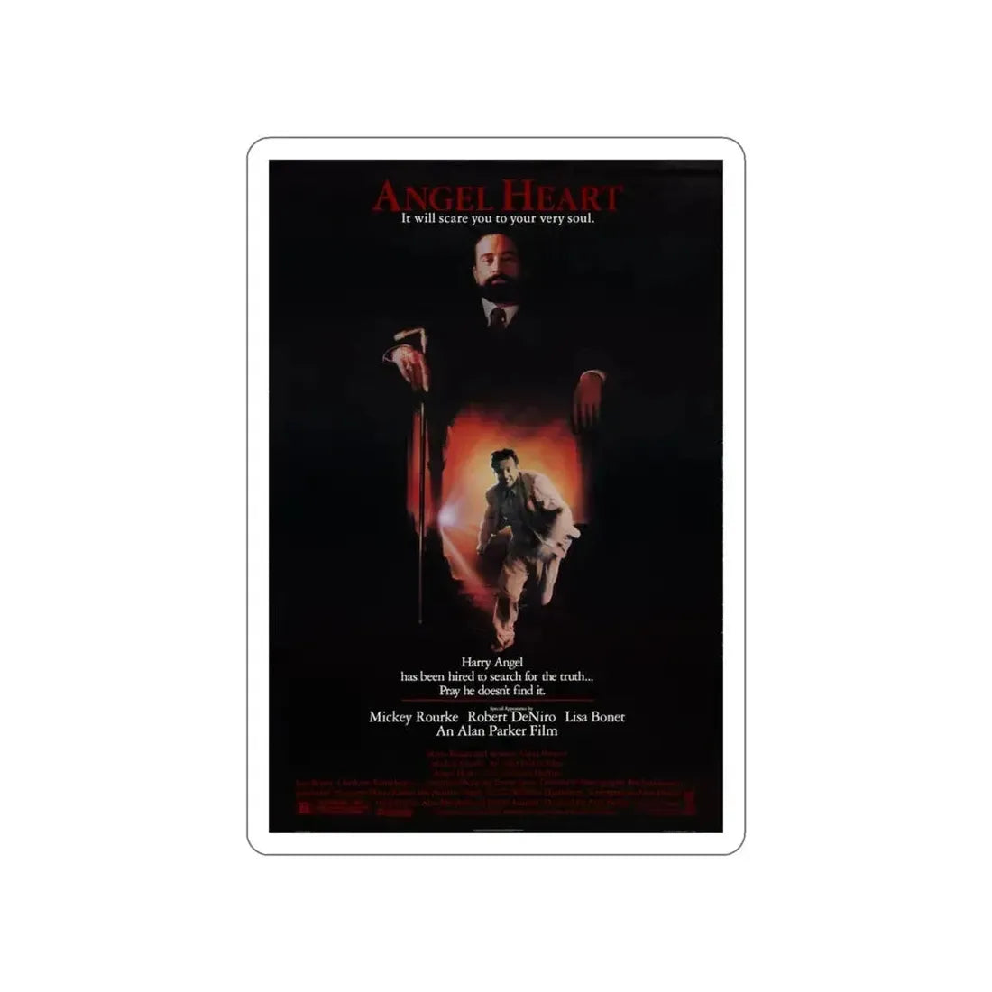 ANGEL HEART 1987 Movie Poster STICKER Vinyl Die-Cut Decal 4 Inch - The Sticker Space