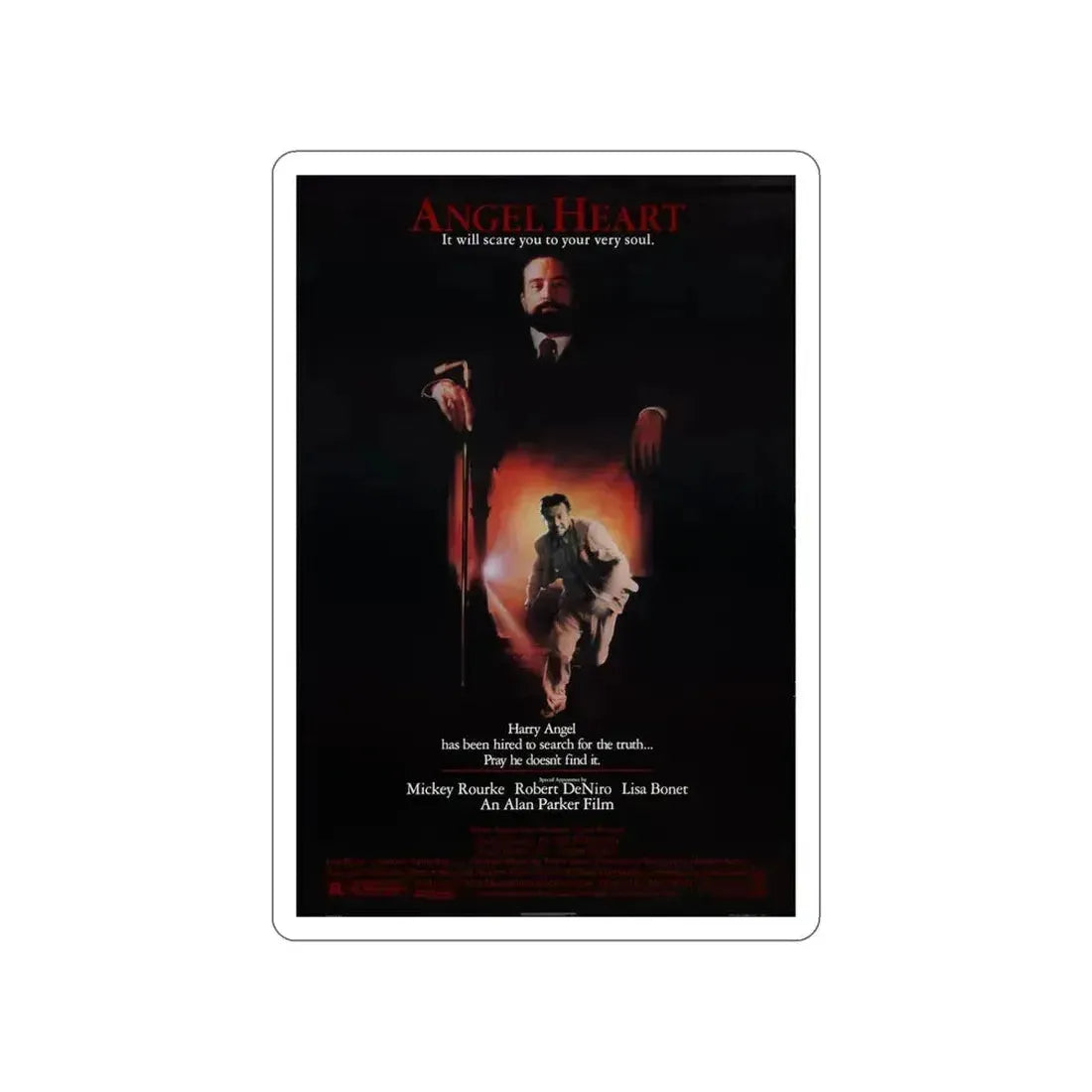 ANGEL HEART 1987 Movie Poster STICKER Vinyl Die-Cut Decal 5 Inch - The Sticker Space