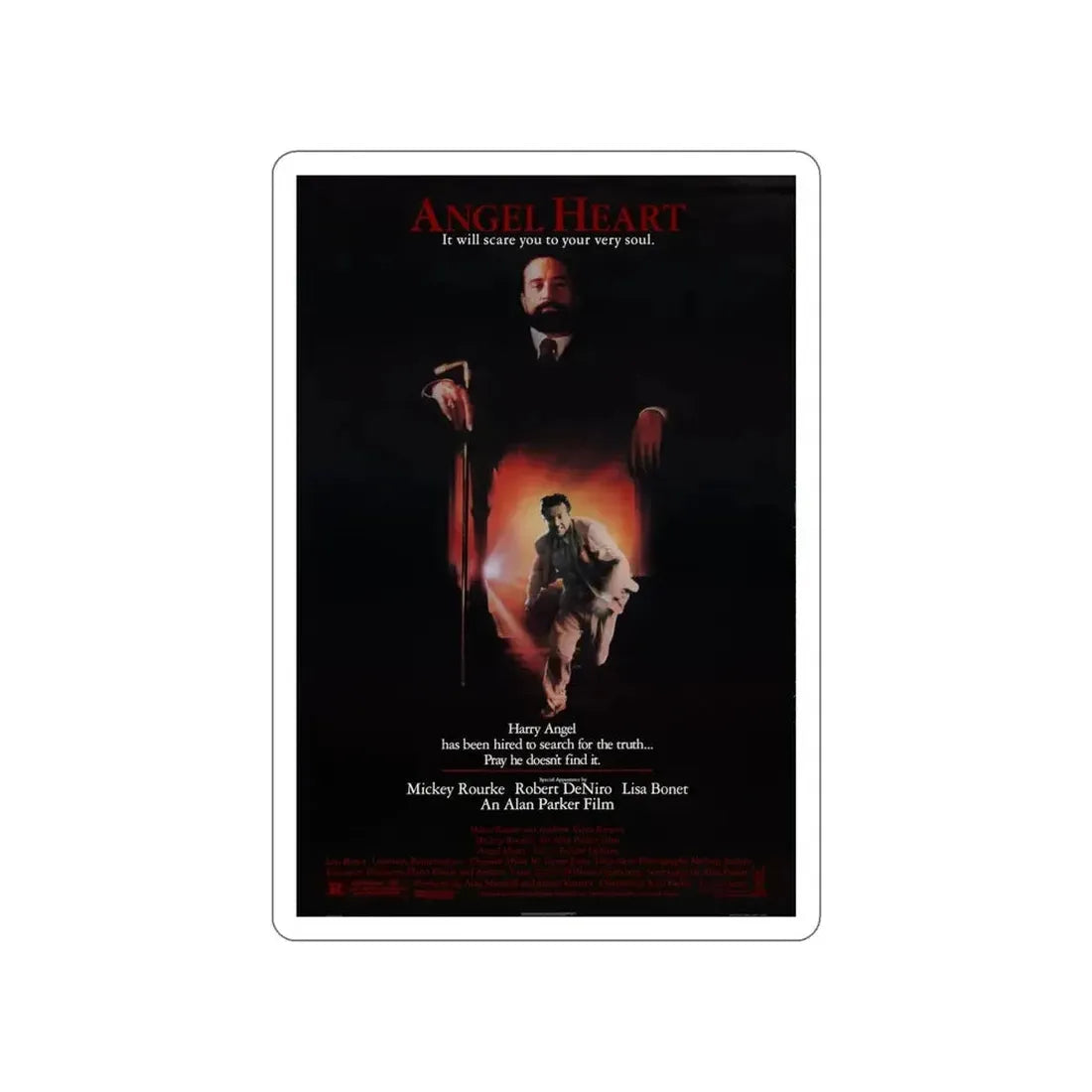 ANGEL HEART 1987 Movie Poster STICKER Vinyl Die-Cut Decal - The Sticker Space