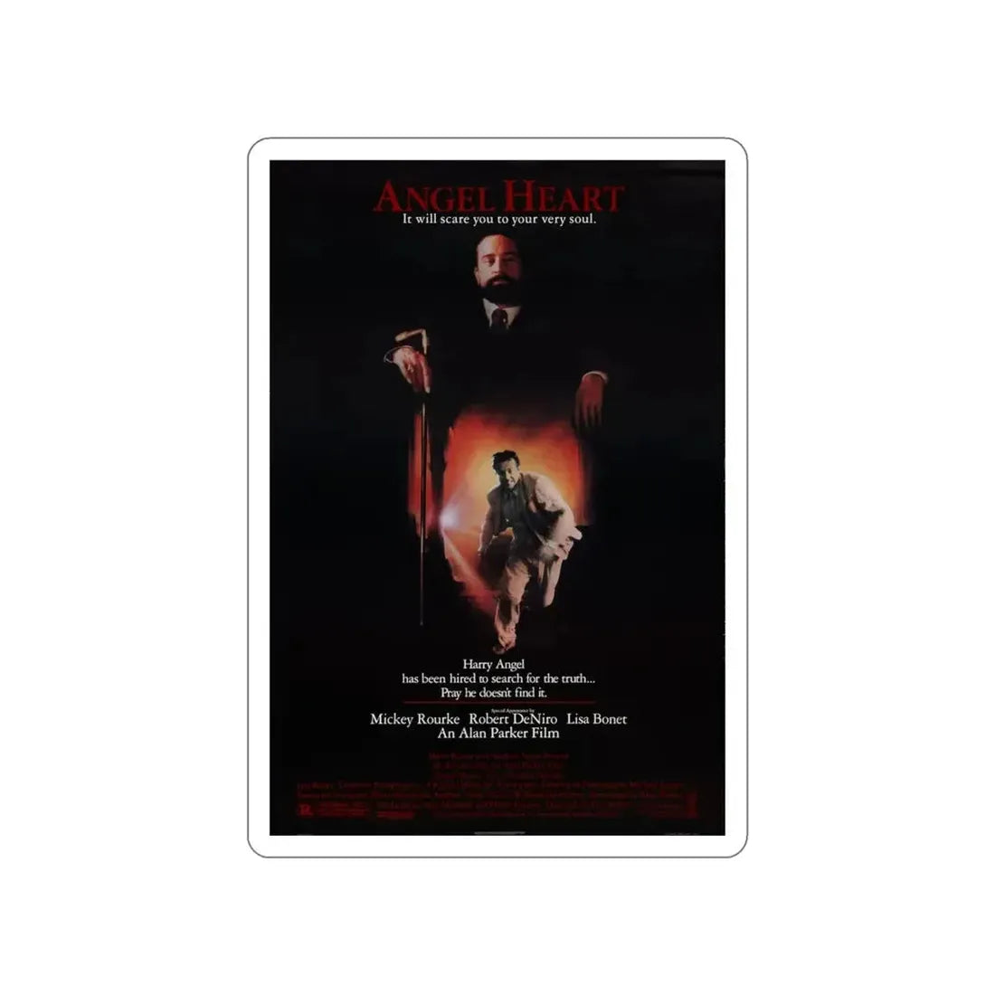 ANGEL HEART 1987 Movie Poster STICKER Vinyl Die-Cut Decal - The Sticker Space