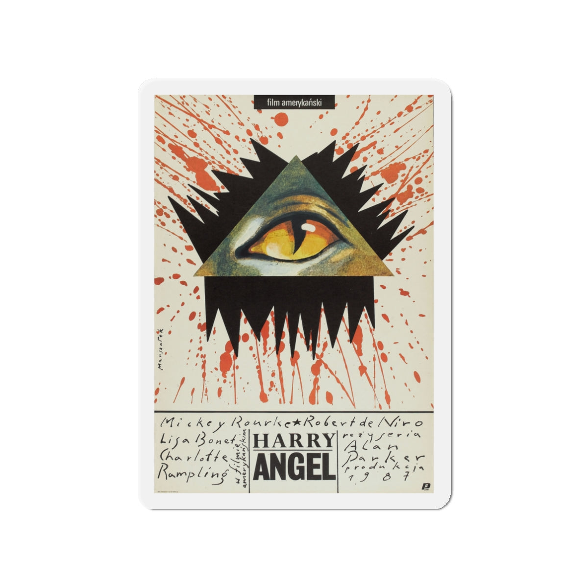 ANGEL HEART (POLISH) 1987 Movie Poster - Die-Cut Magnet-3" x 3"-The Sticker Space