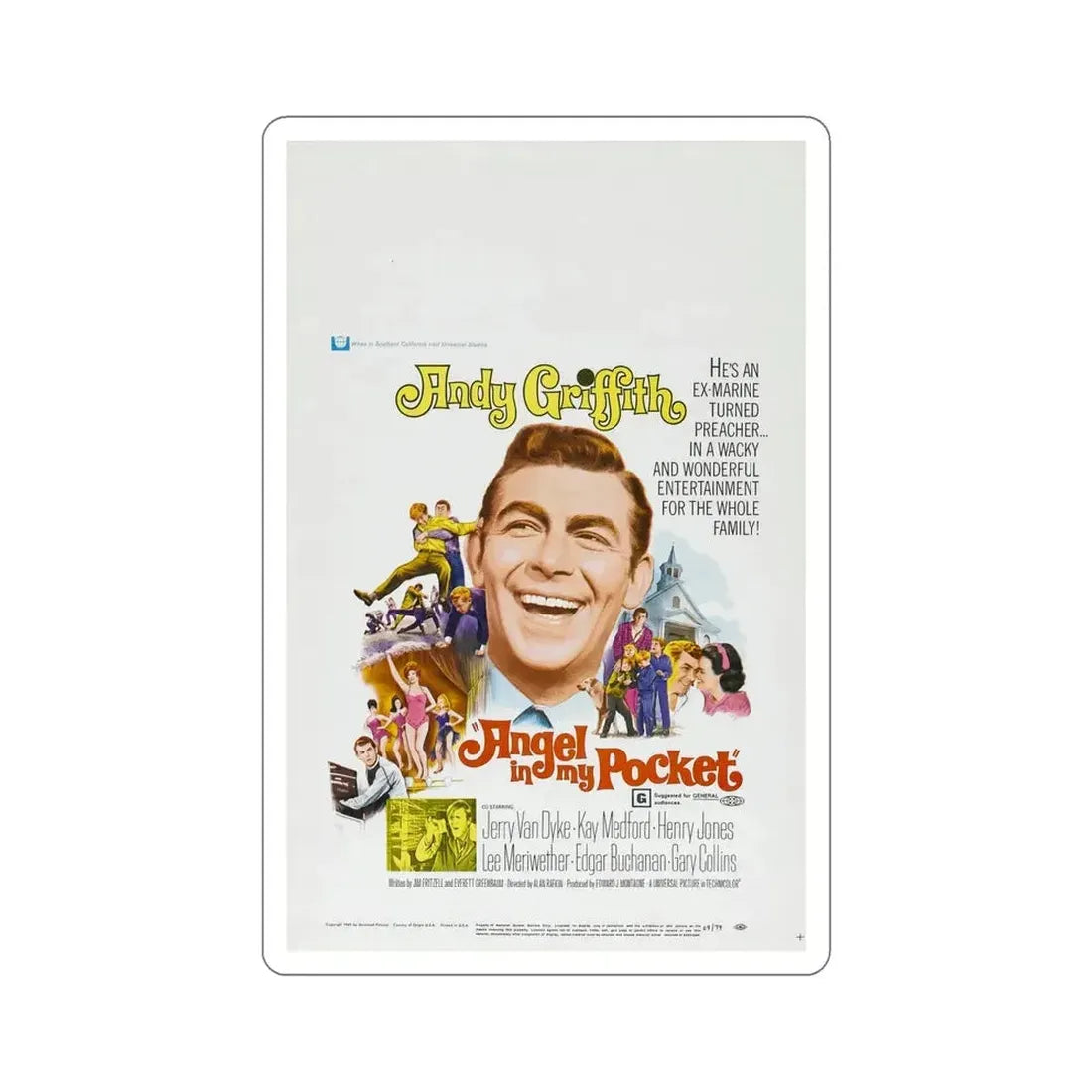 Angel in My Pocket 1969 Movie Poster STICKER Vinyl Die-Cut Decal - The Sticker Space