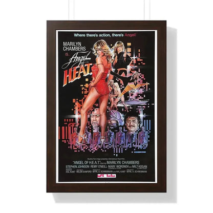 ANGEL OF HEAT 1983 - Framed Movie Poster 16″ x 24″ Walnut - The Sticker Space