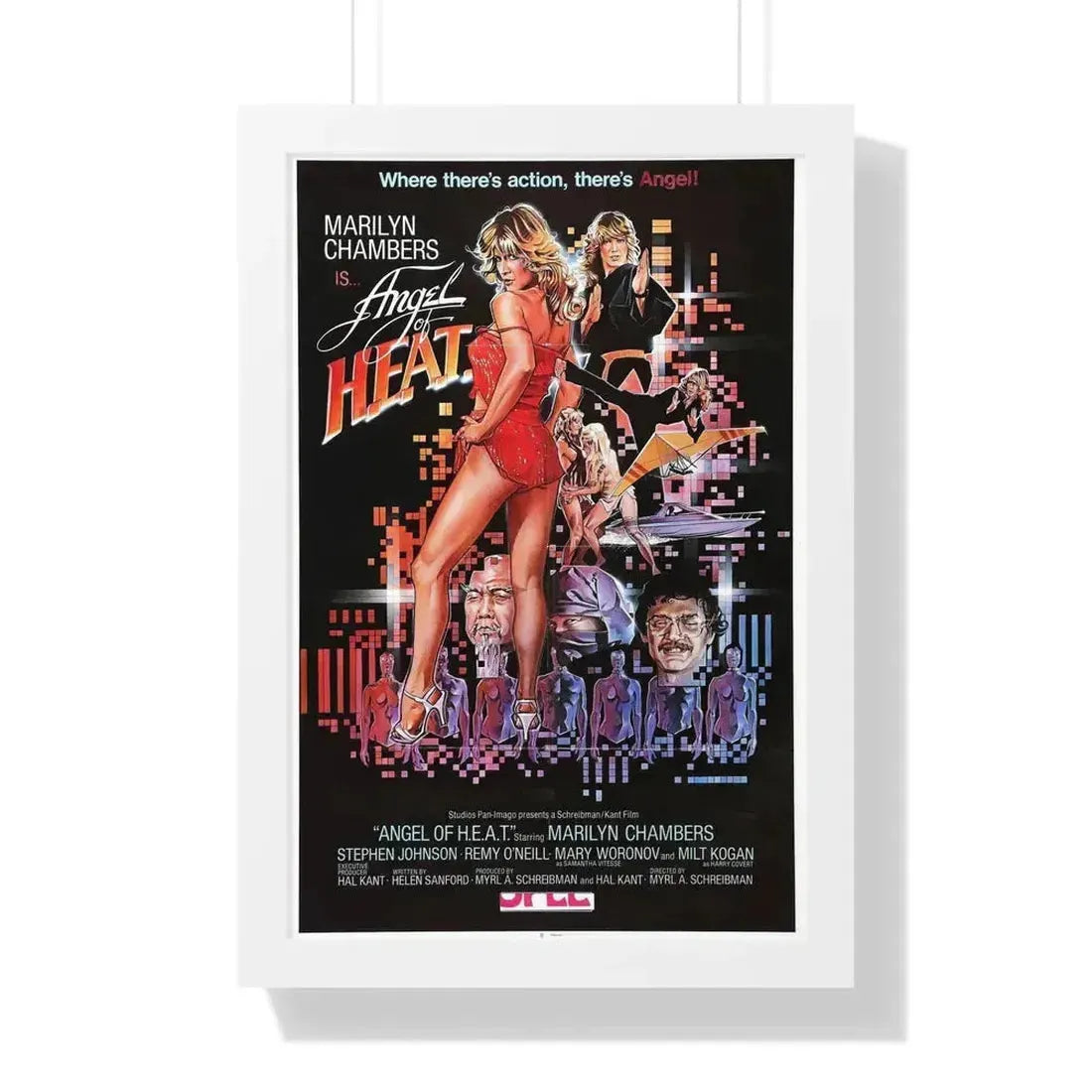 ANGEL OF HEAT 1983 - Framed Movie Poster 16″ x 24″ White - The Sticker Space