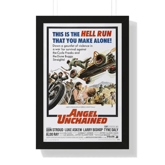 ANGEL UNCHAINED 1970 - Framed Movie Poster 16″ x 24″ Black - The Sticker Space