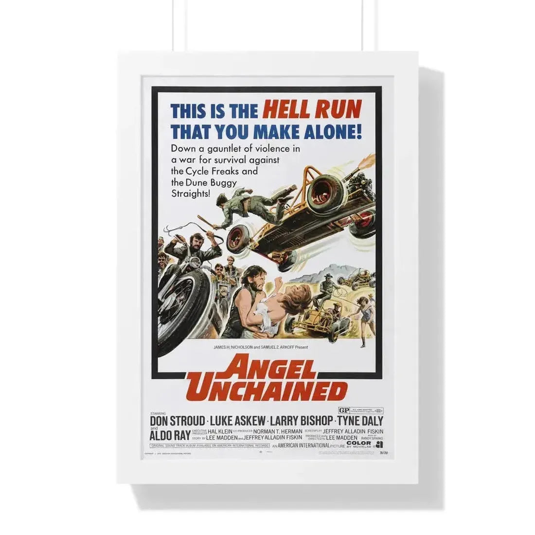 ANGEL UNCHAINED 1970 - Framed Movie Poster 16″ x 24″ White - The Sticker Space