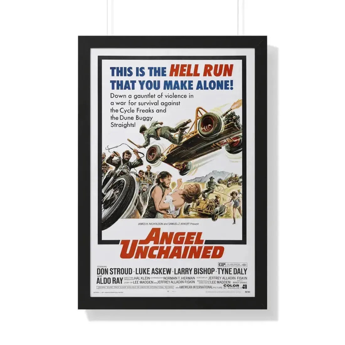 ANGEL UNCHAINED 1970 - Framed Movie Poster 20" x 30" Black - The Sticker Space