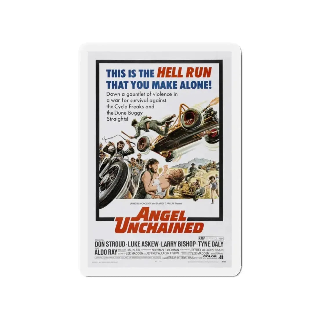 ANGEL UNCHAINED 1970 Movie Poster - Refrigerator Magnet 3 Inch - The Sticker Space