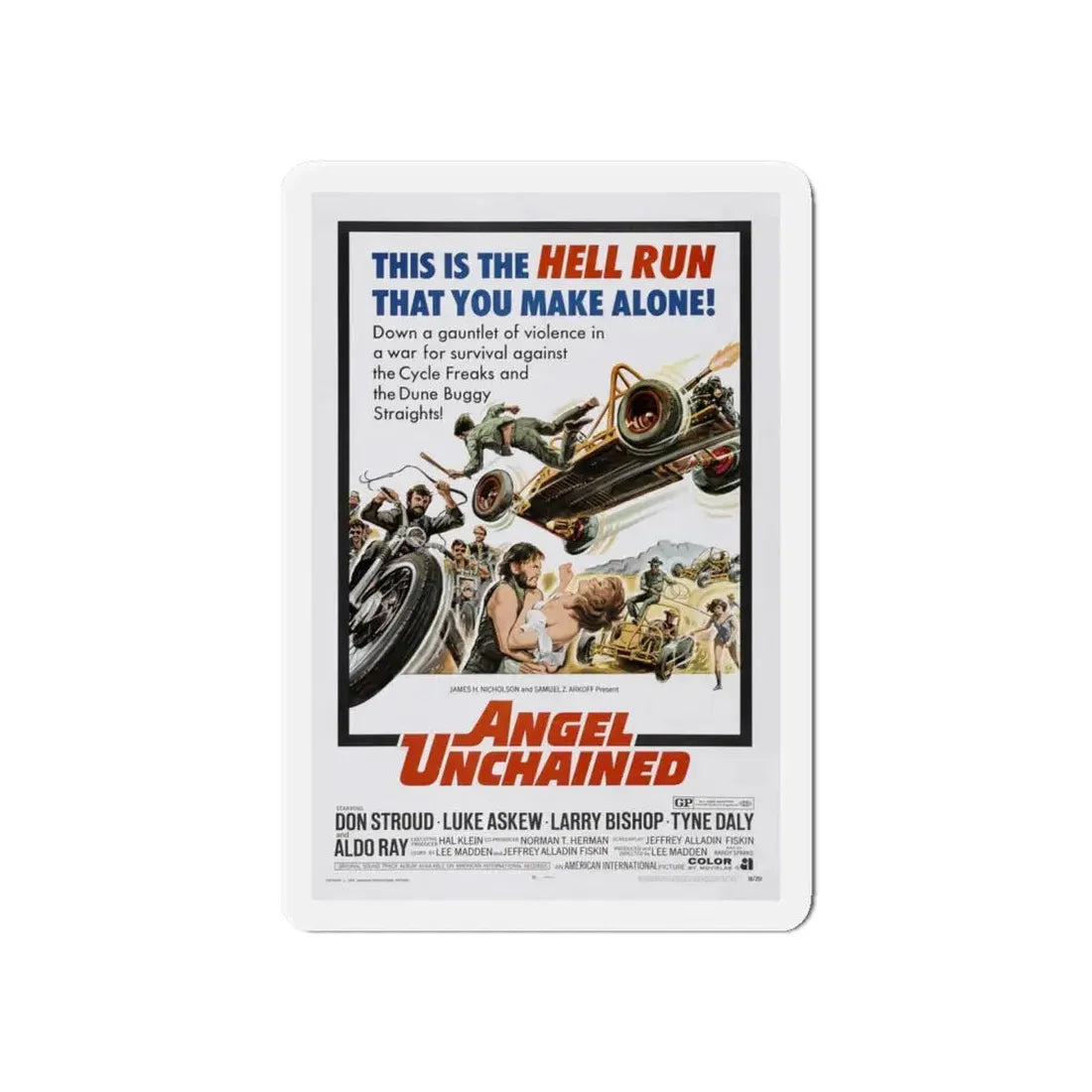 ANGEL UNCHAINED 1970 Movie Poster - Refrigerator Magnet 6 Inch - The Sticker Space