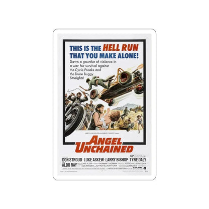 ANGEL UNCHAINED 1970 Movie Poster STICKER Vinyl Die-Cut Decal 4 Inch - The Sticker Space