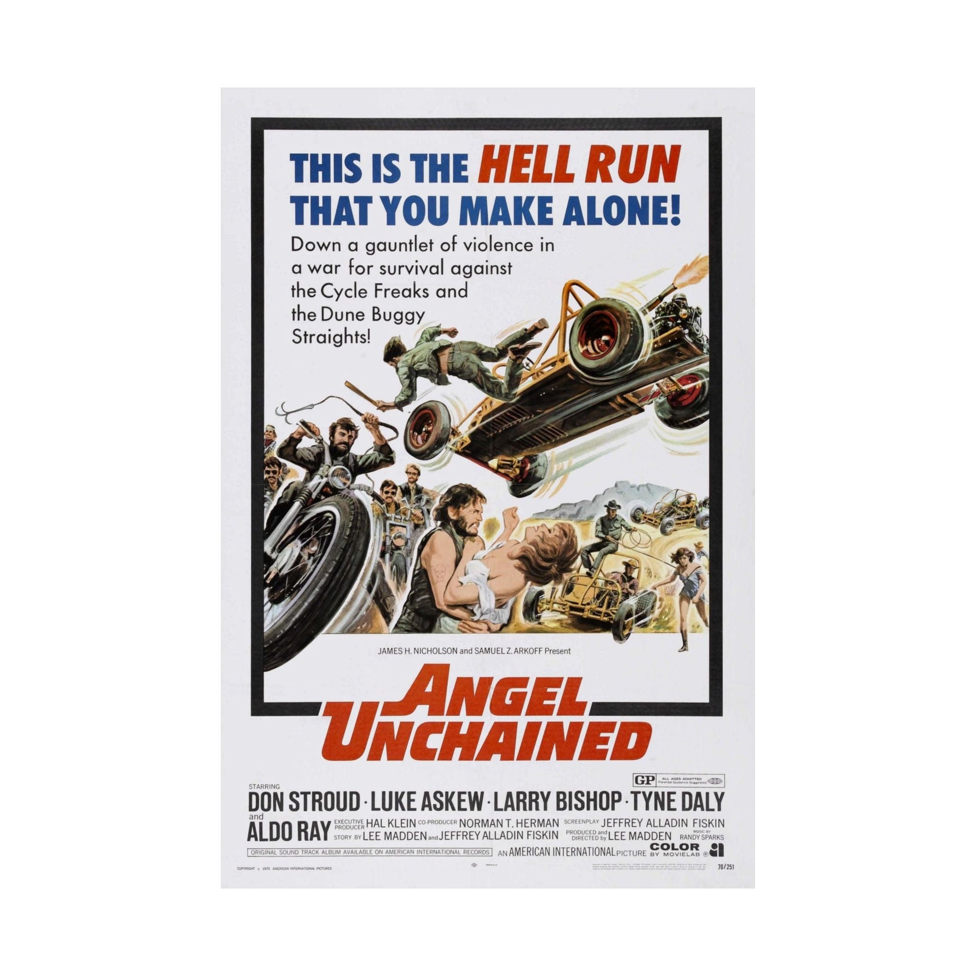 ANGEL UNCHAINED 1970 - Paper Movie Poster-The Sticker Space