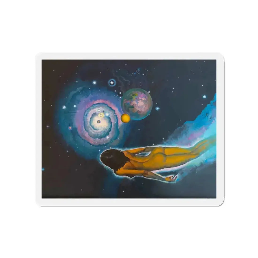 Angela's Rainbow (1) (Magazine Illustration) Refrigerator Magnet 2 Inch - The Sticker Space