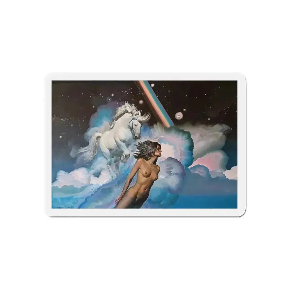 Angela's Rainbow (2) (Magazine Illustration) Refrigerator Magnet - The Sticker Space