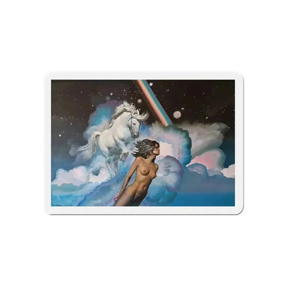 Angela's Rainbow (2) (Magazine Illustration) Refrigerator Magnet - The Sticker Space