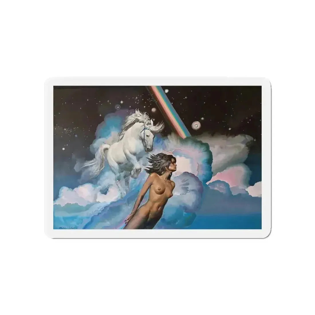 Angela's Rainbow (2) (Magazine Illustration) Refrigerator Magnet - The Sticker Space