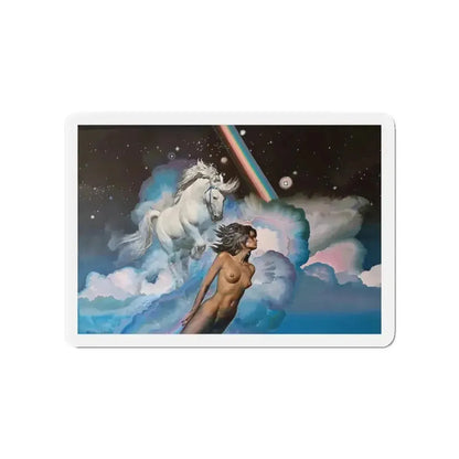 Angela's Rainbow (2) (Magazine Illustration) Refrigerator Magnet - The Sticker Space