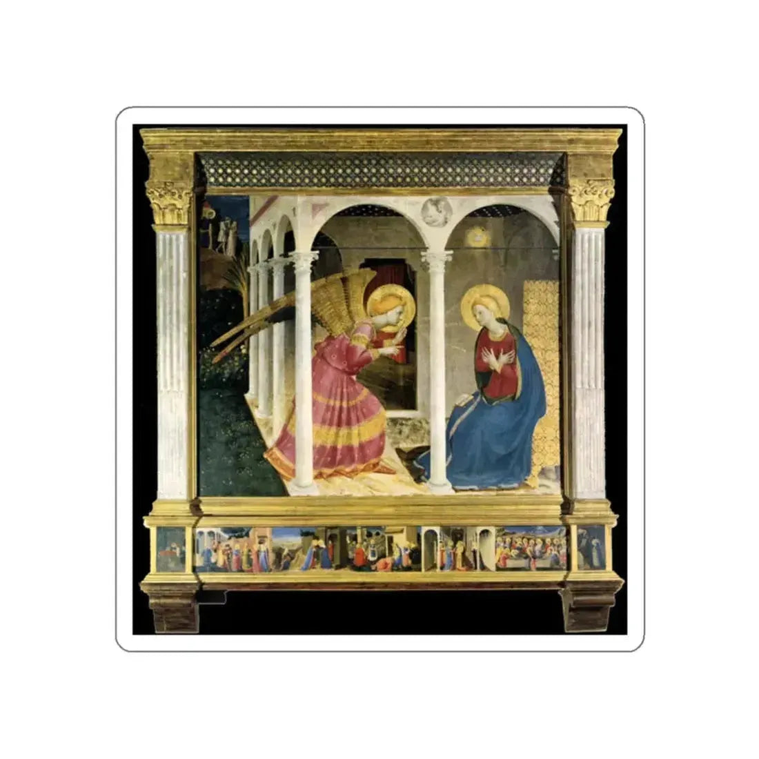 ANGELICO, Fra - 1Annunciation (Artwork) STICKER Vinyl Die-Cut Decal White Die-Cut 2 Inch - The Sticker Space