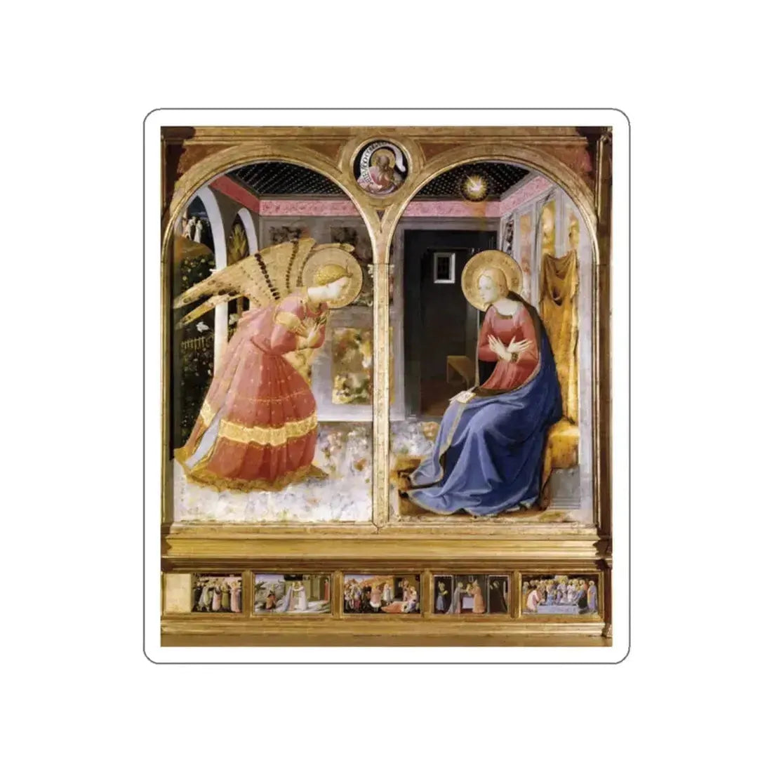 ANGELICO, Fra - Annunciation 1 (Artwork) STICKER Vinyl Die-Cut Decal White Die-Cut 2 Inch - The Sticker Space