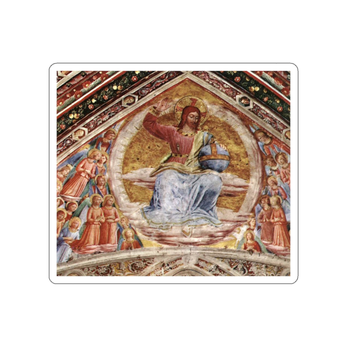 ANGELICO, Fra - Christ the Judge (Artwork) STICKER Vinyl Die-Cut Decal-White-The Sticker Space