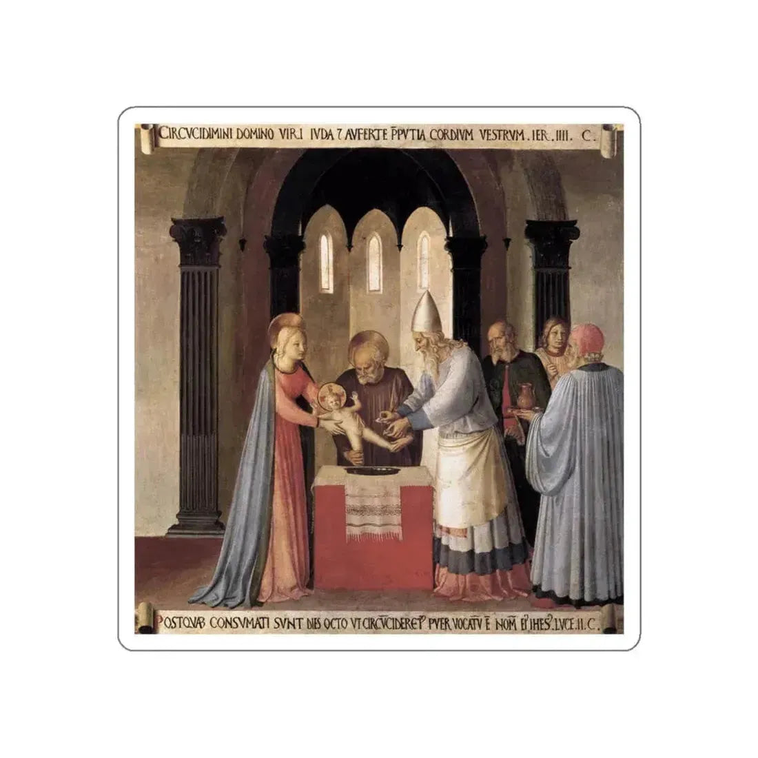 ANGELICO, Fra - Circumcision (Artwork) STICKER Vinyl Die-Cut Decal White Die-Cut 6 Inch - The Sticker Space