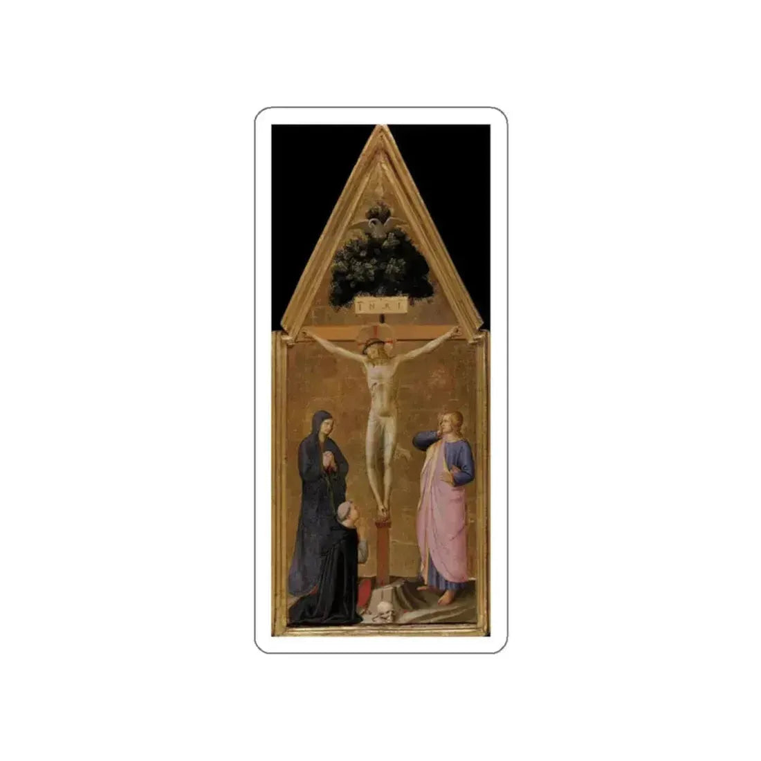ANGELICO, Fra - Crucifixion (Artwork) STICKER Vinyl Die-Cut Decal White Die-Cut 2 Inch - The Sticker Space