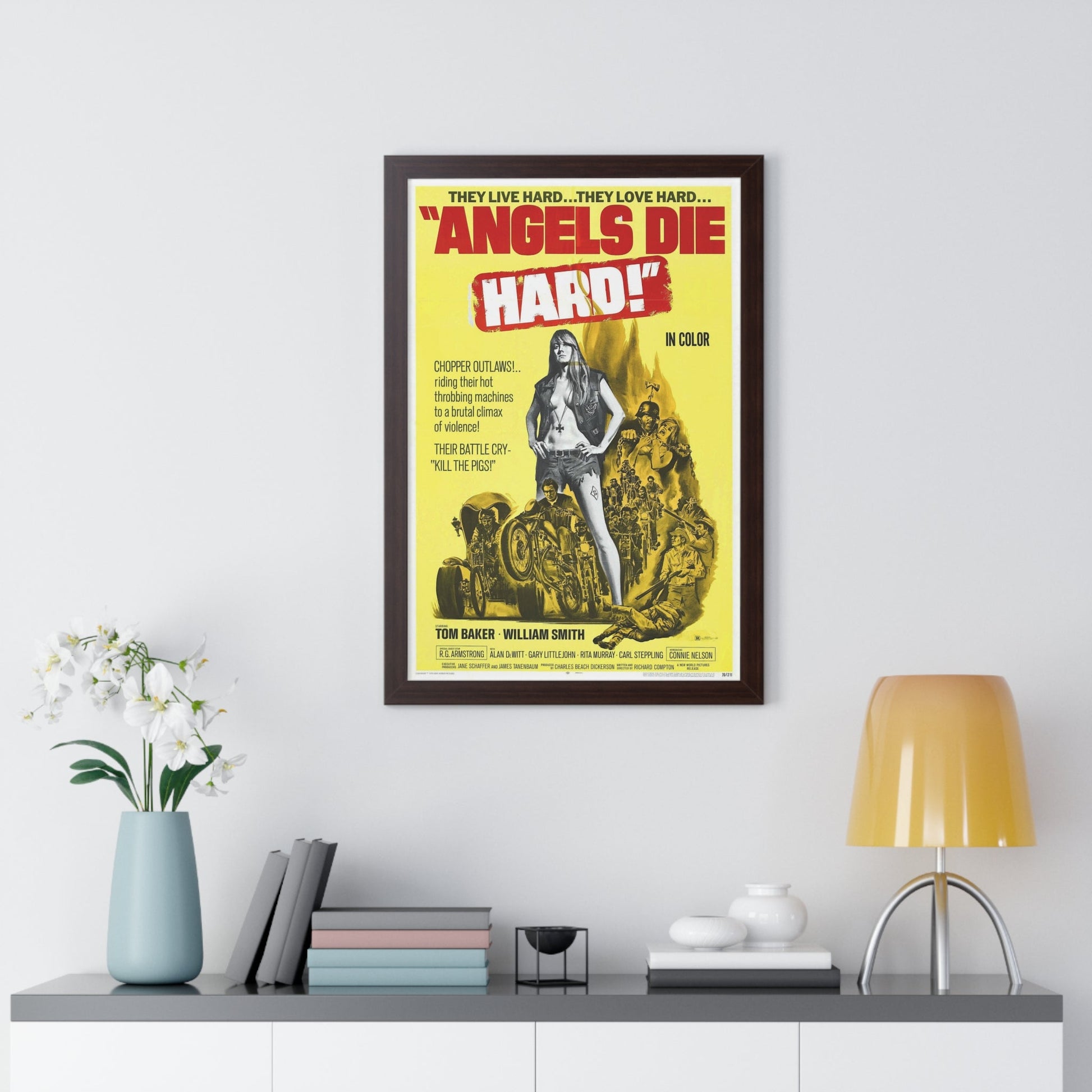 ANGELS DIE HARD 1970 - Framed Movie Poster-The Sticker Space