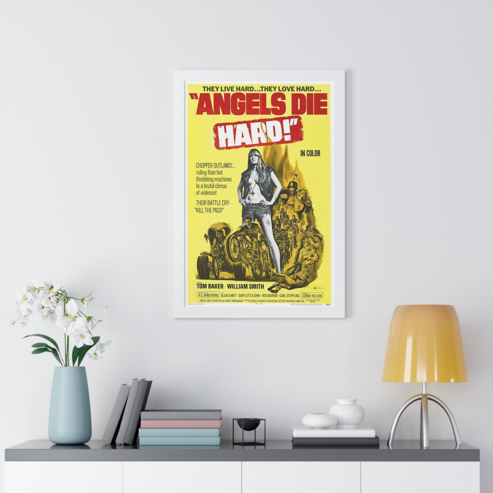 ANGELS DIE HARD 1970 - Framed Movie Poster-The Sticker Space