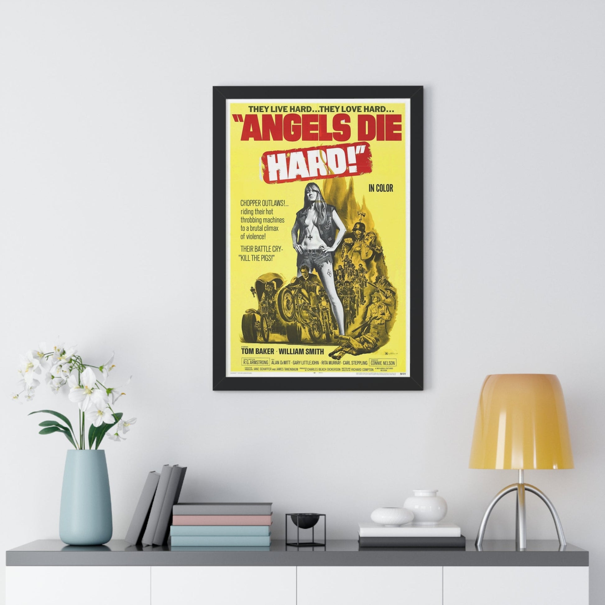 ANGELS DIE HARD 1970 - Framed Movie Poster-The Sticker Space