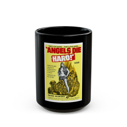 ANGELS DIE HARD 1970 Movie Poster - Black Coffee Mug