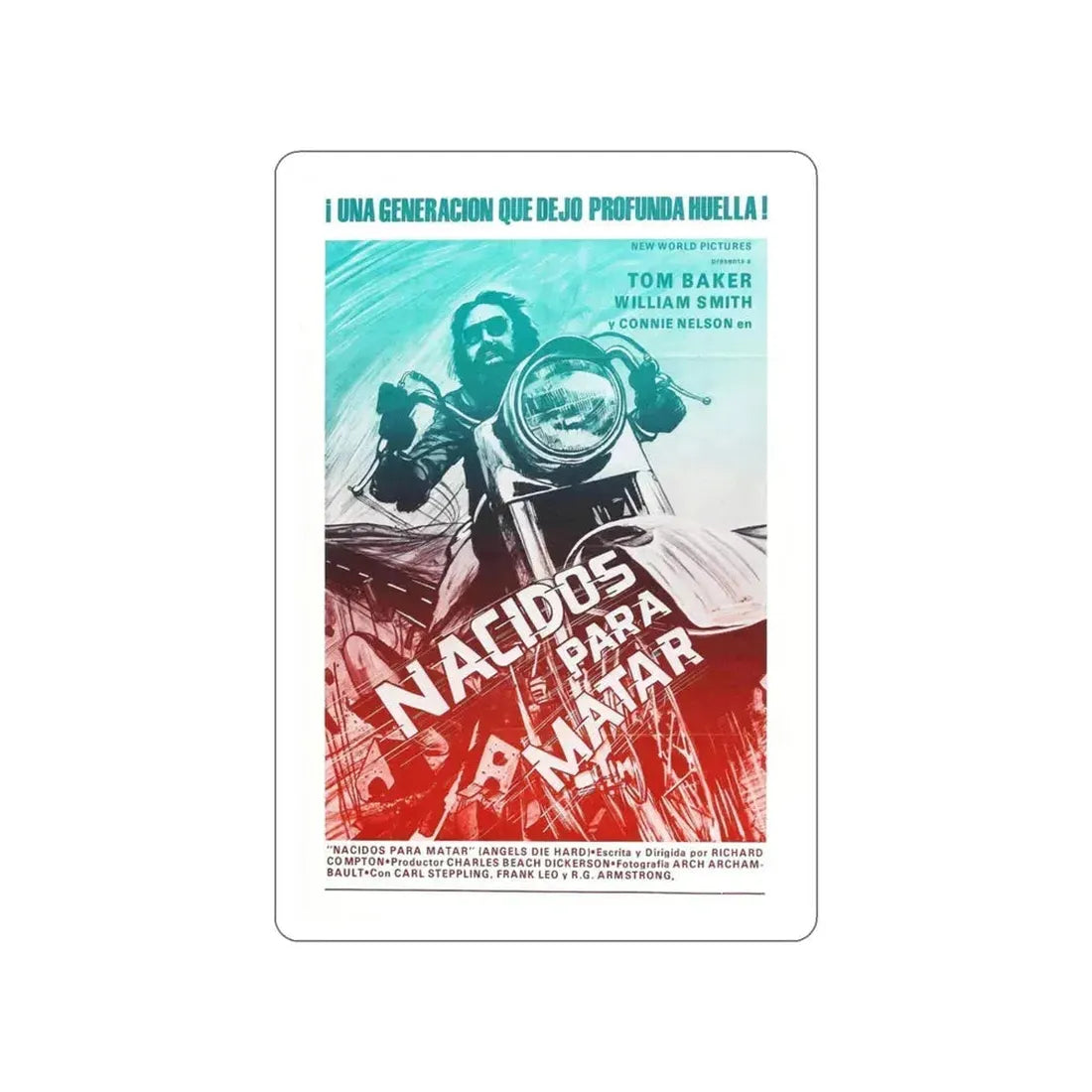 ANGELS DIE HARD (2) 1970 Movie Poster STICKER Vinyl Die-Cut Decal 3 Inch - The Sticker Space