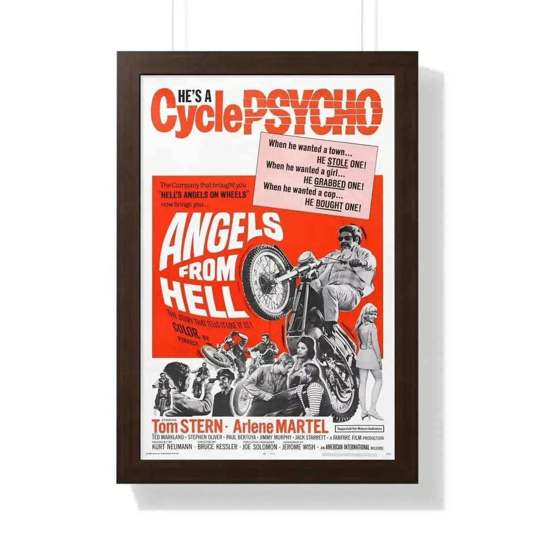 ANGELS FROM HELL 1968 - Framed Movie Poster - The Sticker Space