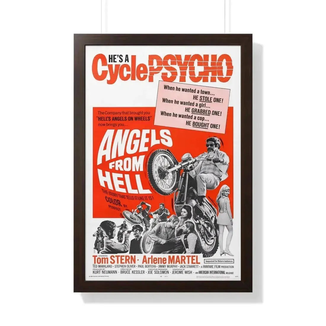 ANGELS FROM HELL 1968 - Framed Movie Poster - The Sticker Space