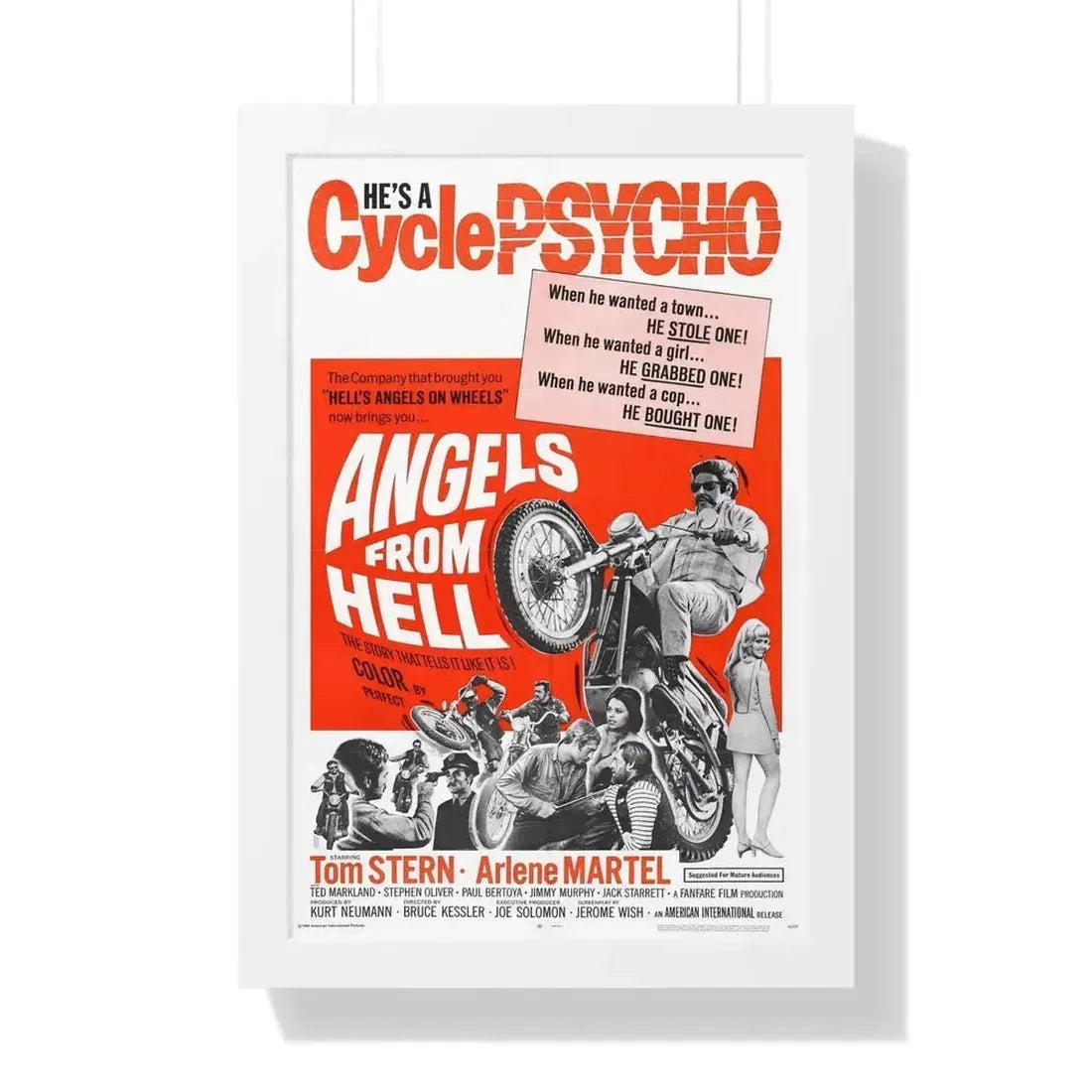 ANGELS FROM HELL 1968 - Framed Movie Poster - The Sticker Space