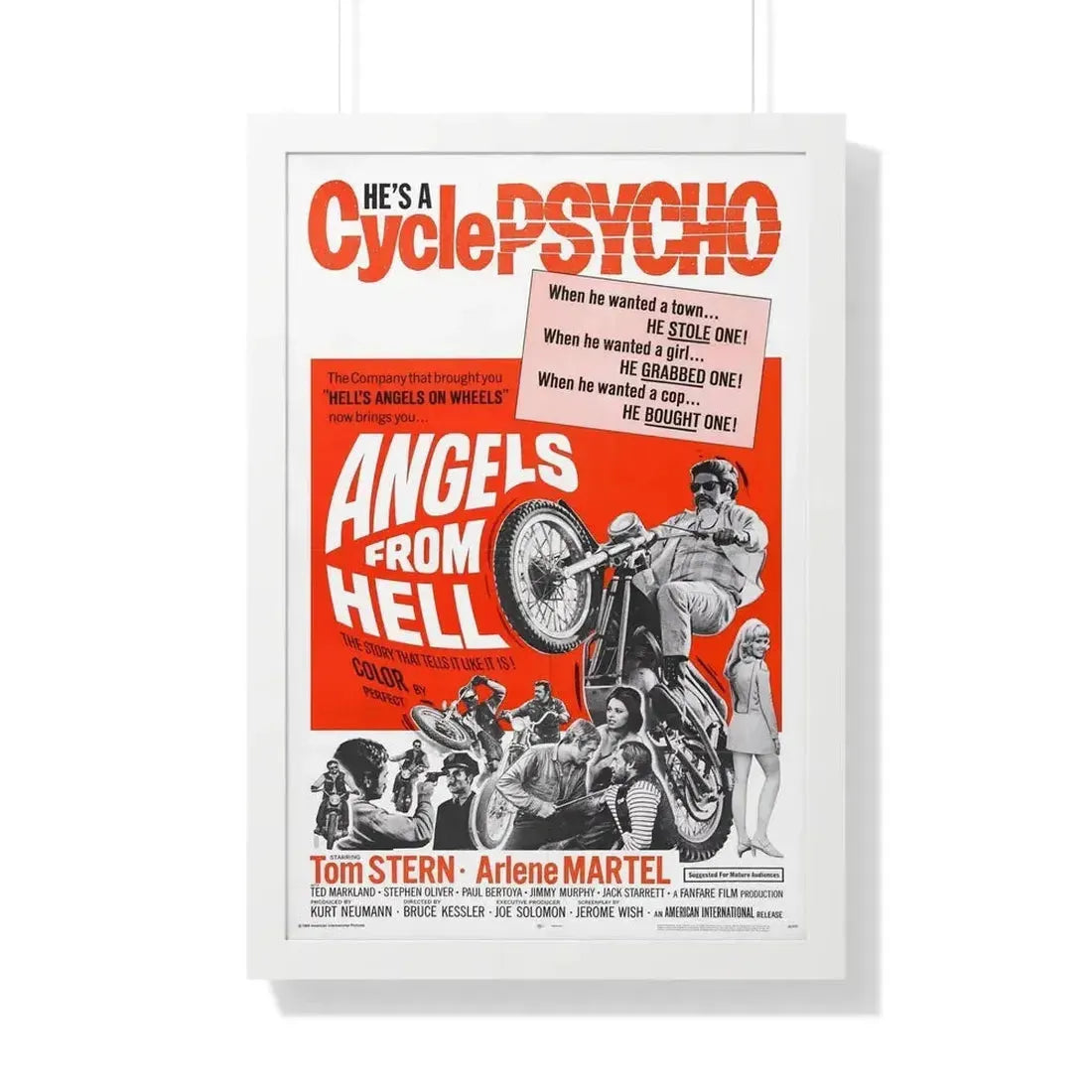 ANGELS FROM HELL 1968 - Framed Movie Poster - The Sticker Space