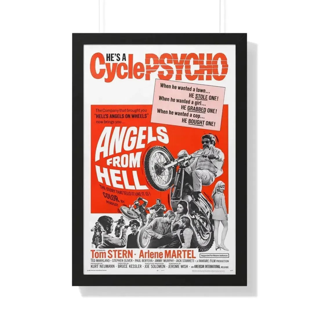 ANGELS FROM HELL 1968 - Framed Movie Poster - The Sticker Space