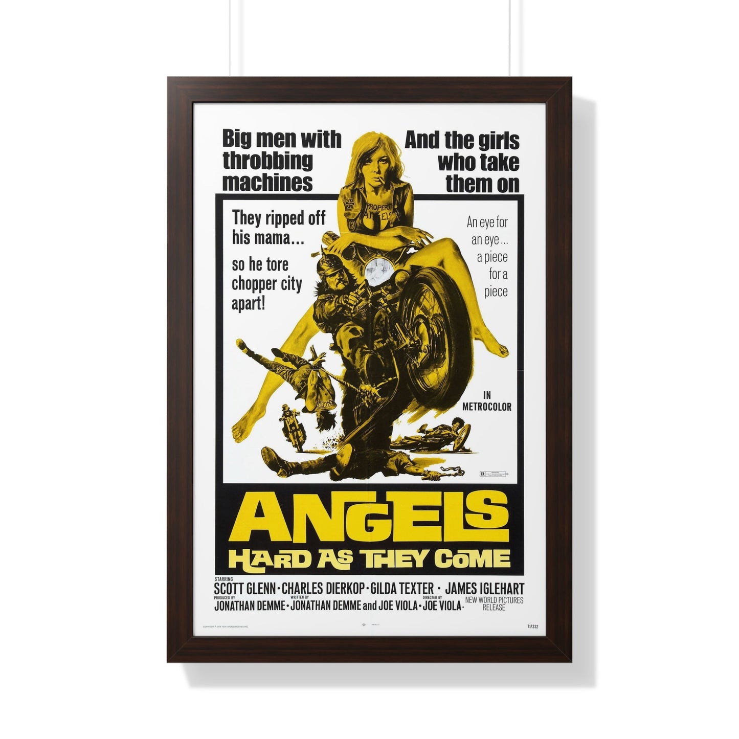 ANGELS HARD AS THEY COME 1971 - Framed Movie Poster-20" x 30"-The Sticker Space