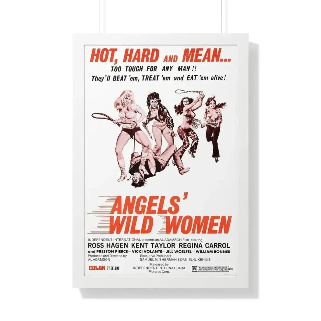 ANGELS WILD WOMEN 1972 - Framed Movie Poster 20" x 30" White - The Sticker Space