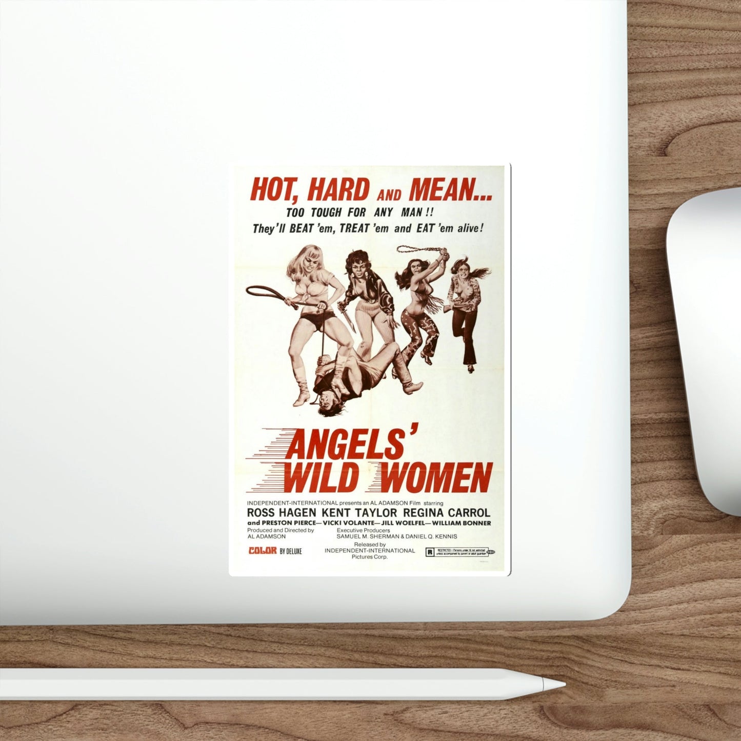 Angels' Wild Women 1972 Movie Poster STICKER Vinyl Die-Cut Decal-The Sticker Space